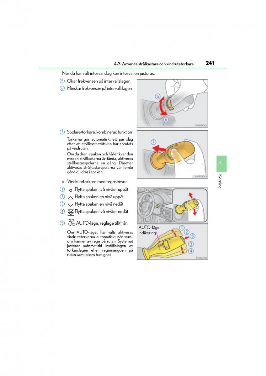 Lexus GS F IV 4 instruktionsbok / page 241
