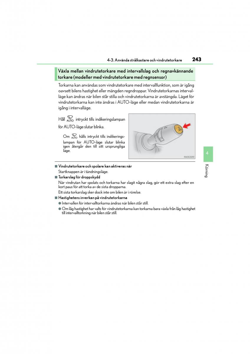 Lexus GS F IV 4 instruktionsbok / page 243