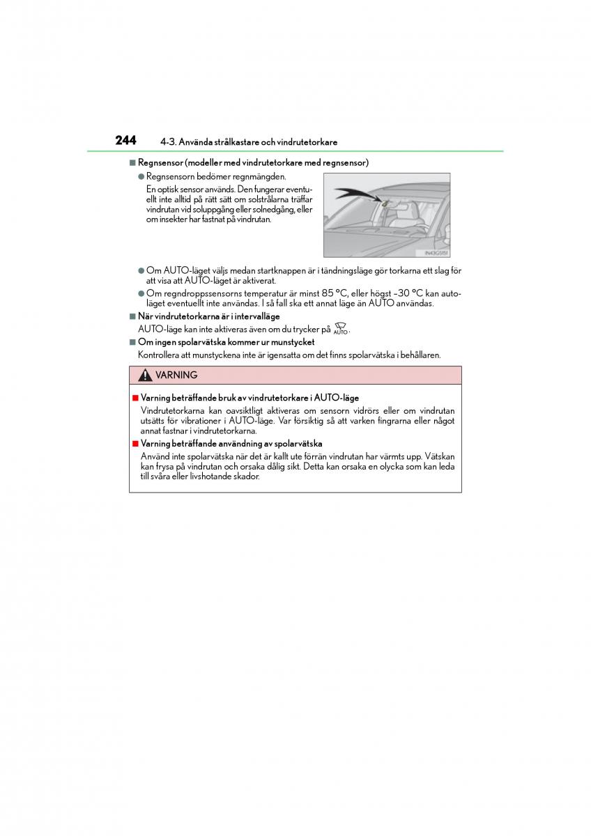 Lexus GS F IV 4 instruktionsbok / page 244