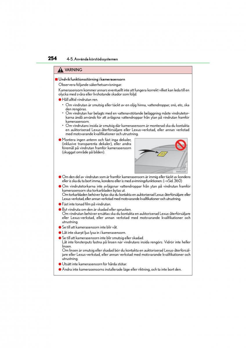 Lexus GS F IV 4 instruktionsbok / page 254