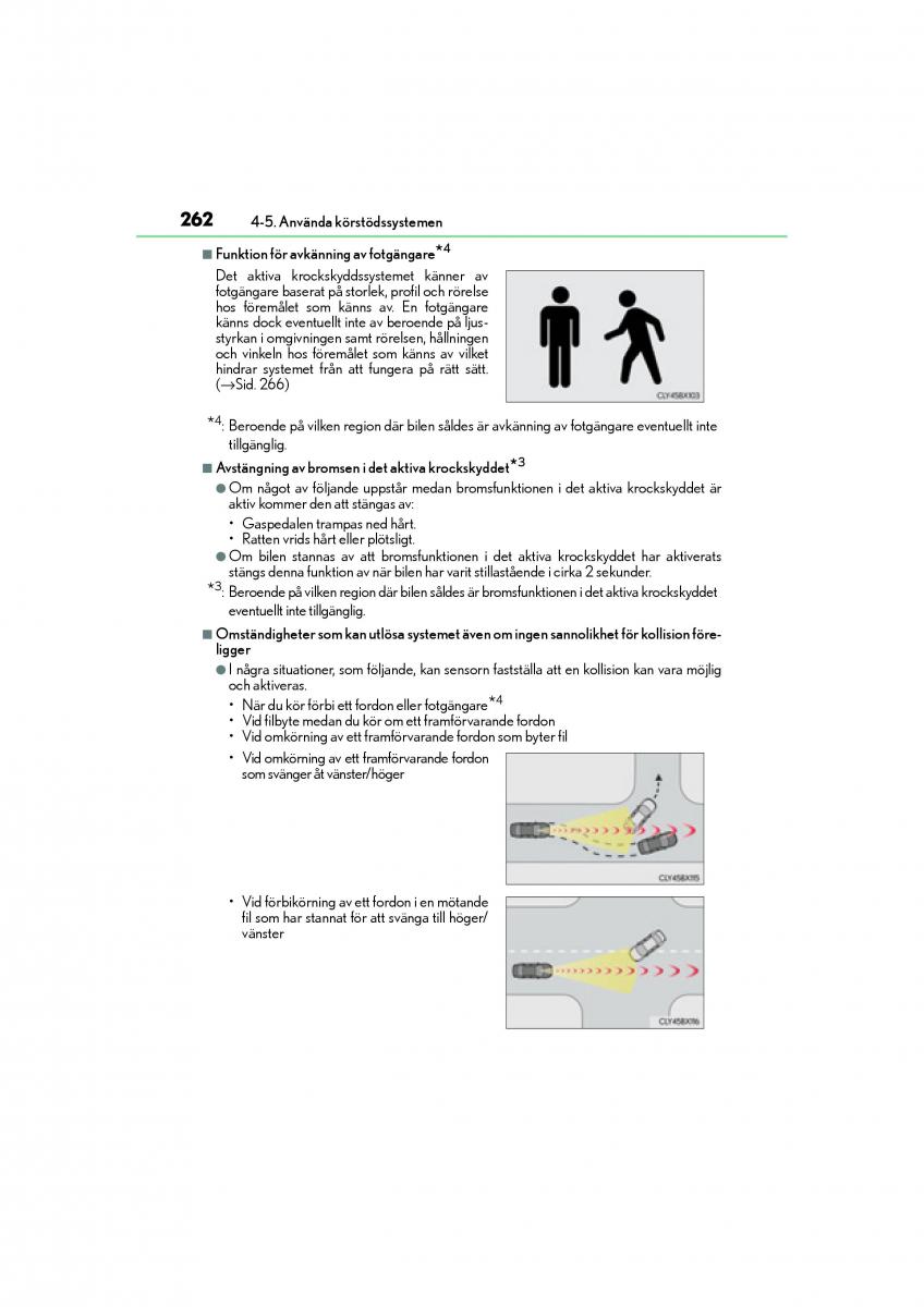 Lexus GS F IV 4 instruktionsbok / page 262