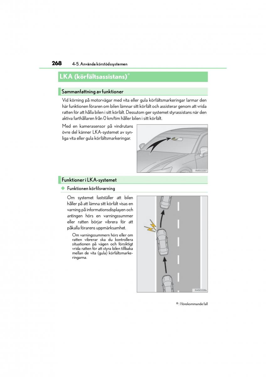 Lexus GS F IV 4 instruktionsbok / page 268