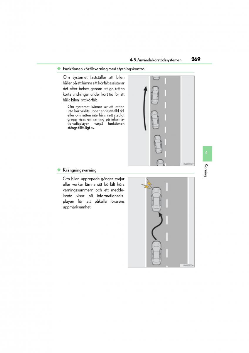 Lexus GS F IV 4 instruktionsbok / page 269