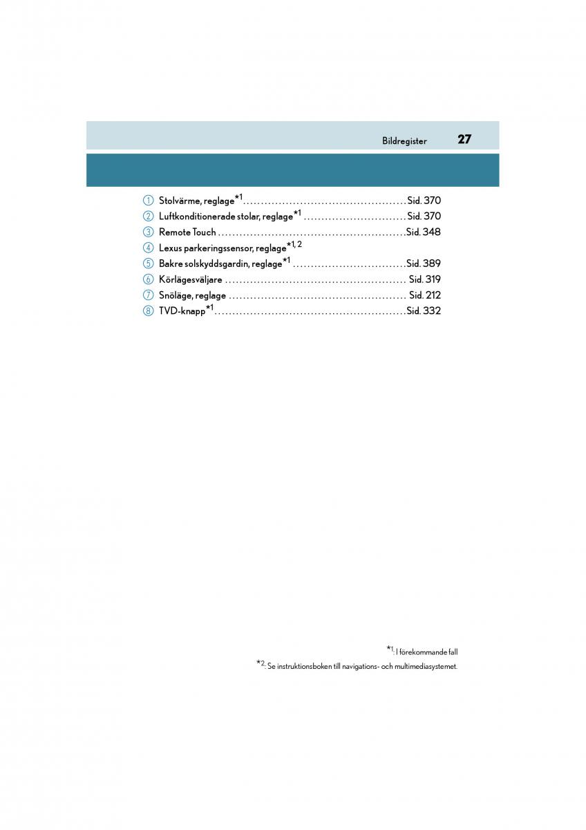 Lexus GS F IV 4 instruktionsbok / page 27