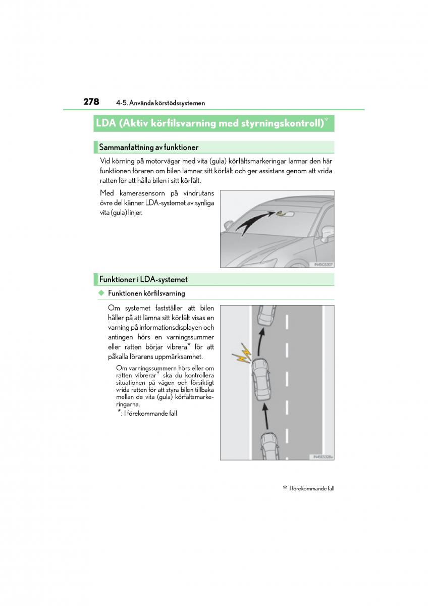 Lexus GS F IV 4 instruktionsbok / page 278