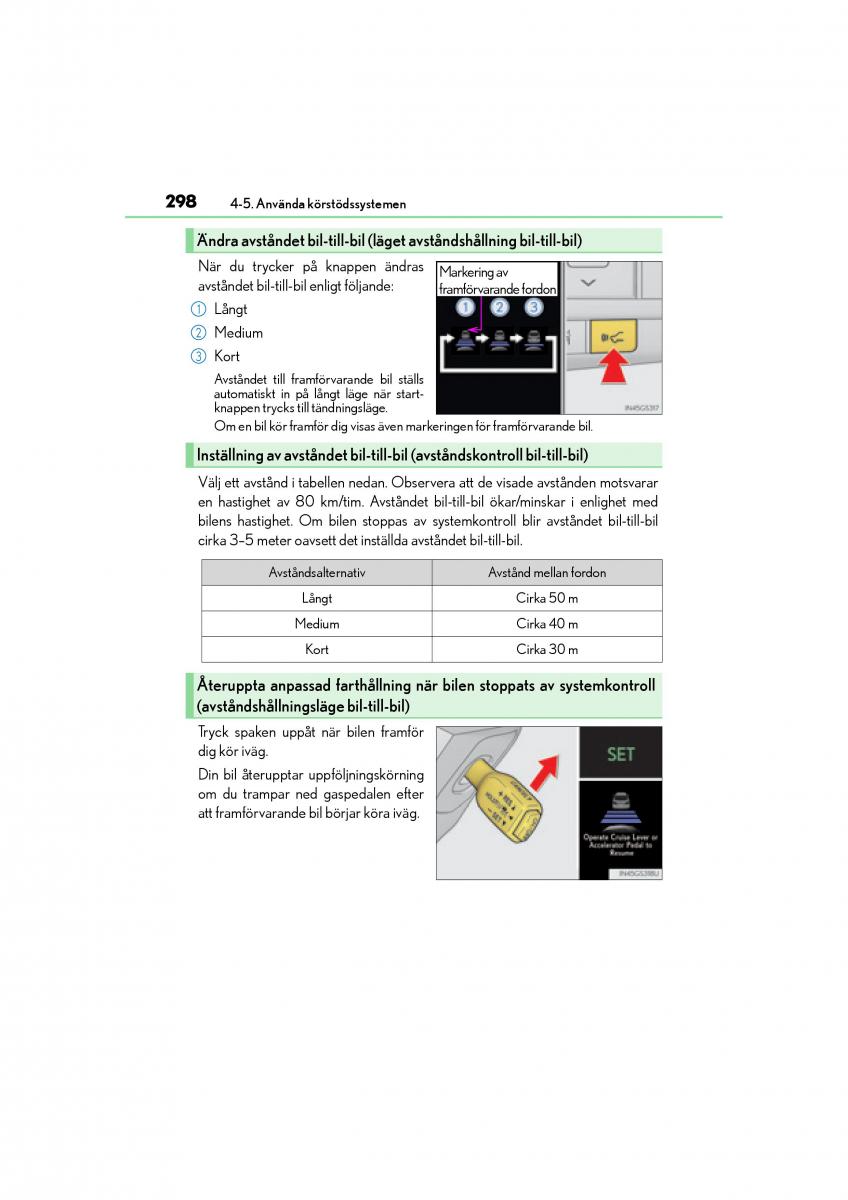 Lexus GS F IV 4 instruktionsbok / page 298