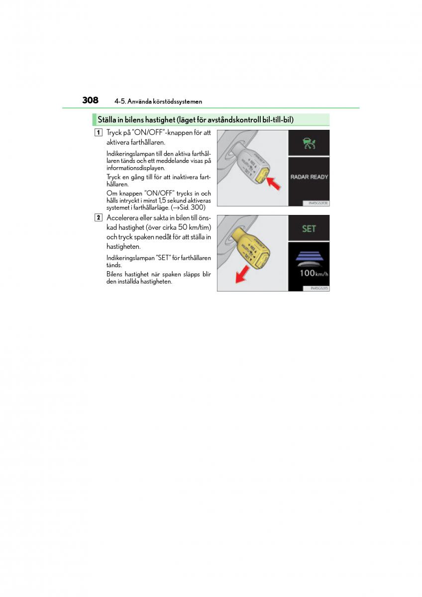 Lexus GS F IV 4 instruktionsbok / page 308