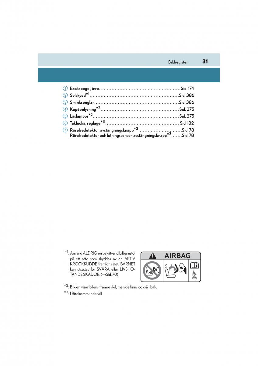 Lexus GS F IV 4 instruktionsbok / page 31