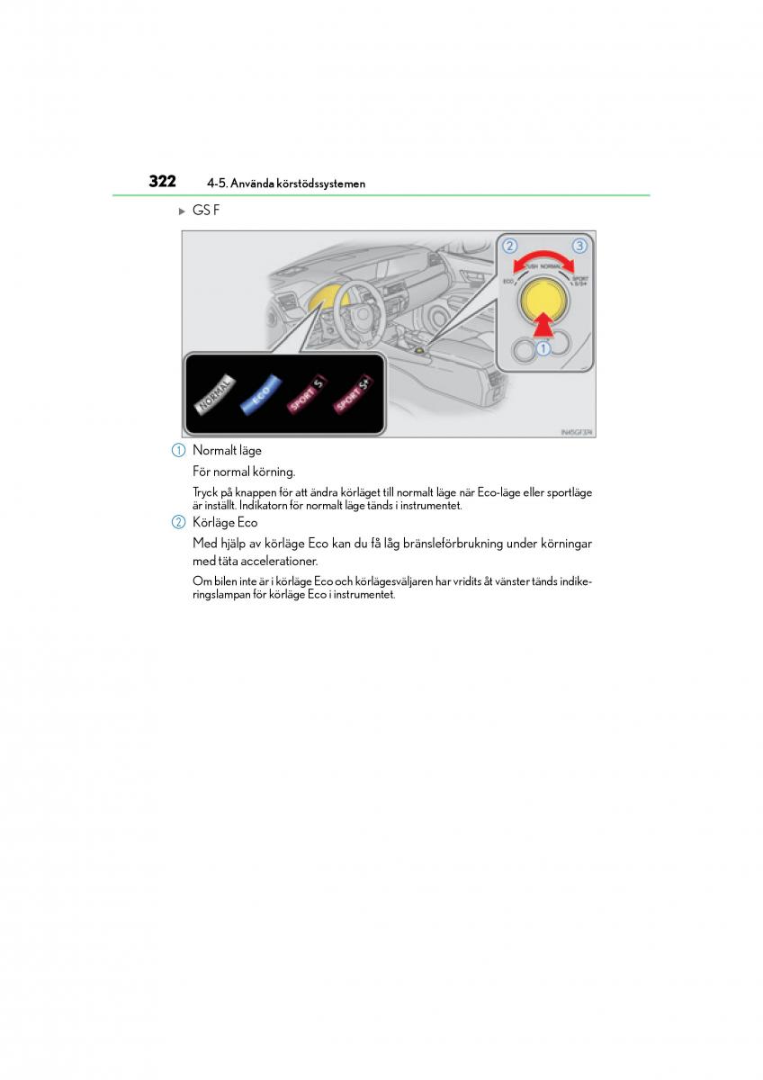 Lexus GS F IV 4 instruktionsbok / page 322