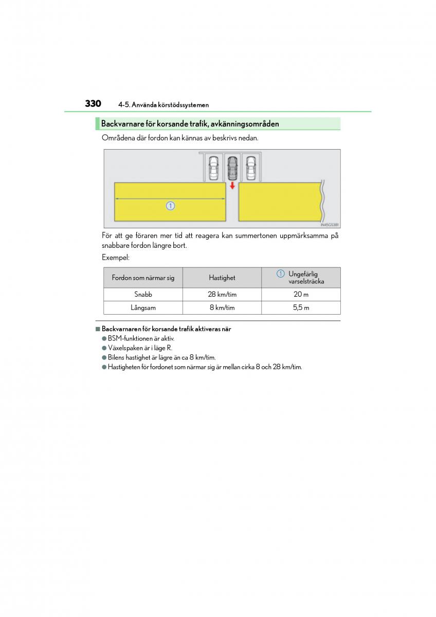 Lexus GS F IV 4 instruktionsbok / page 330