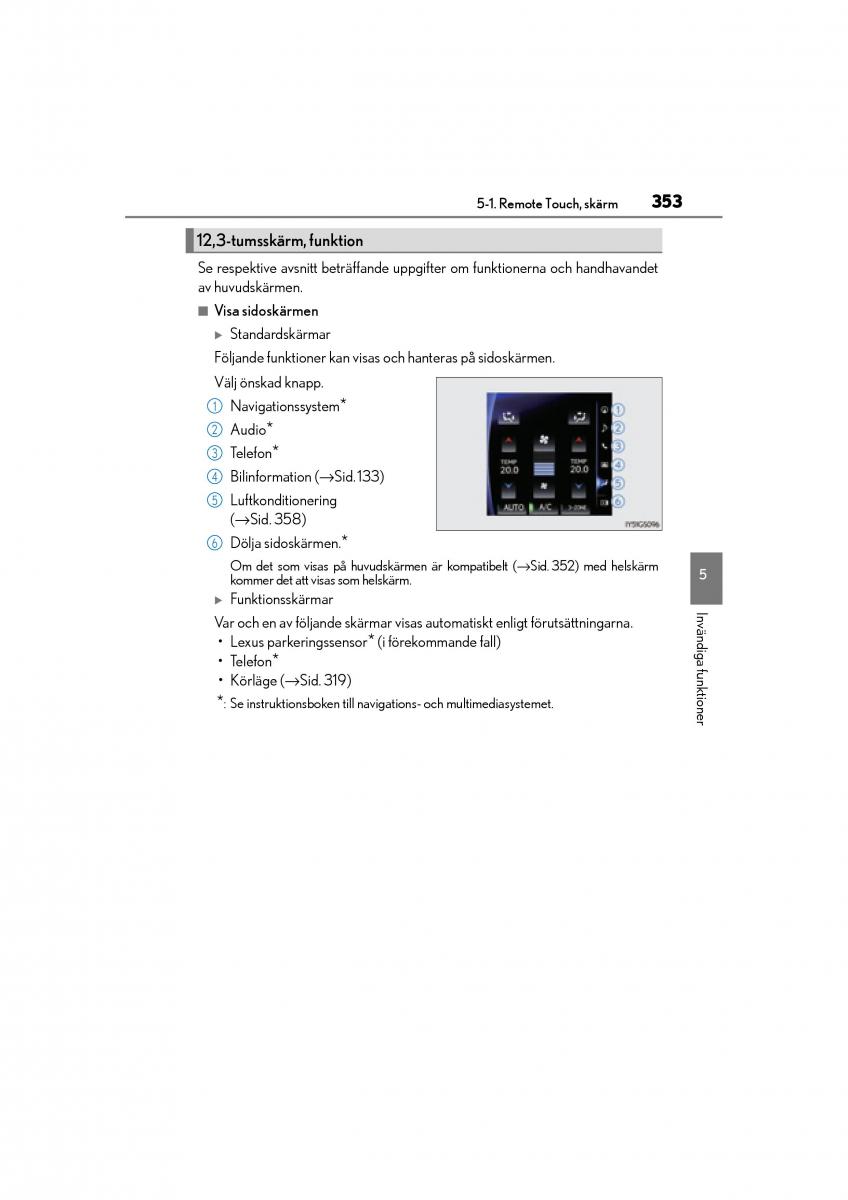 Lexus GS F IV 4 instruktionsbok / page 353