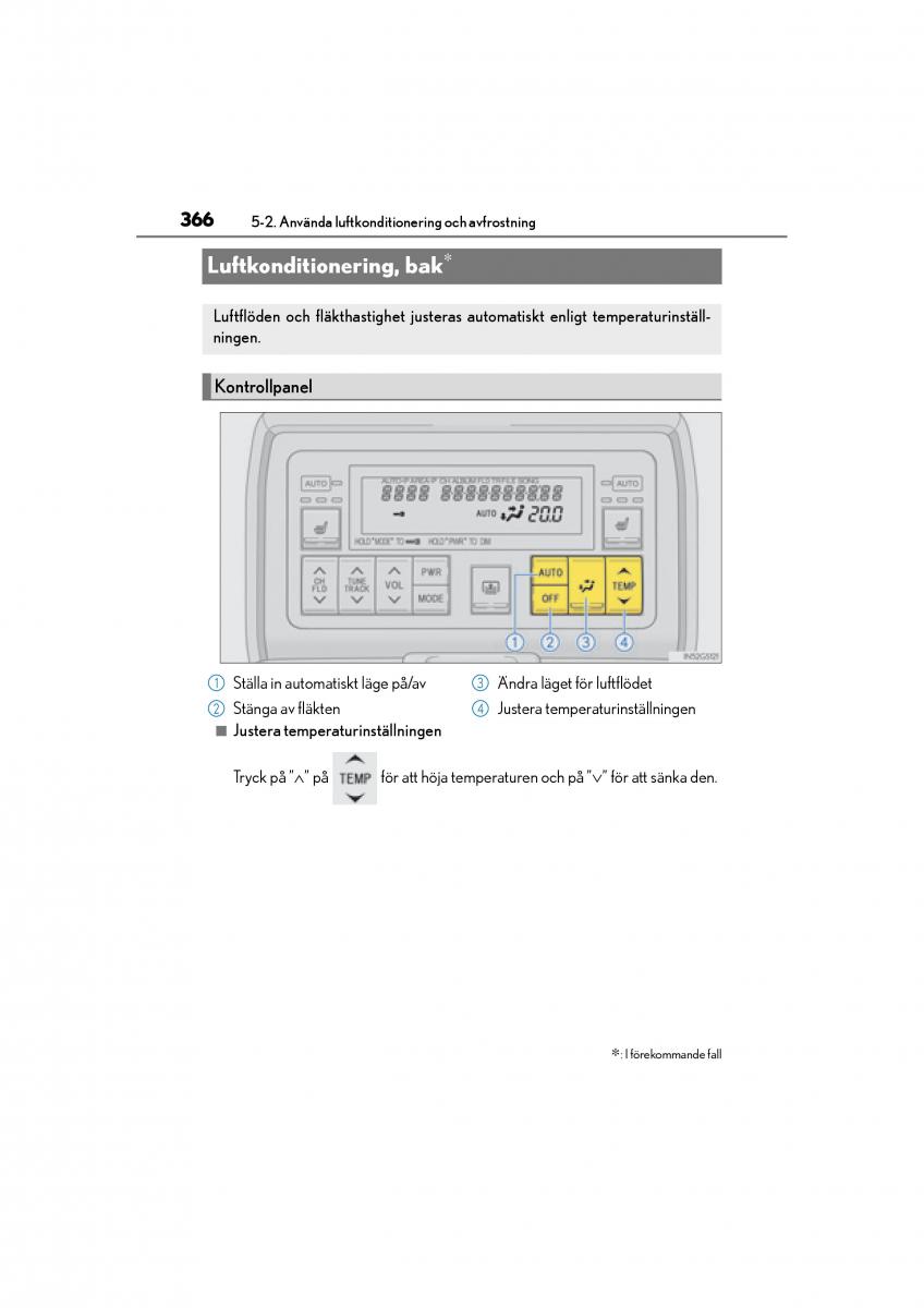 Lexus GS F IV 4 instruktionsbok / page 366