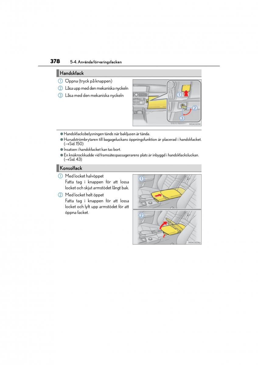 Lexus GS F IV 4 instruktionsbok / page 378