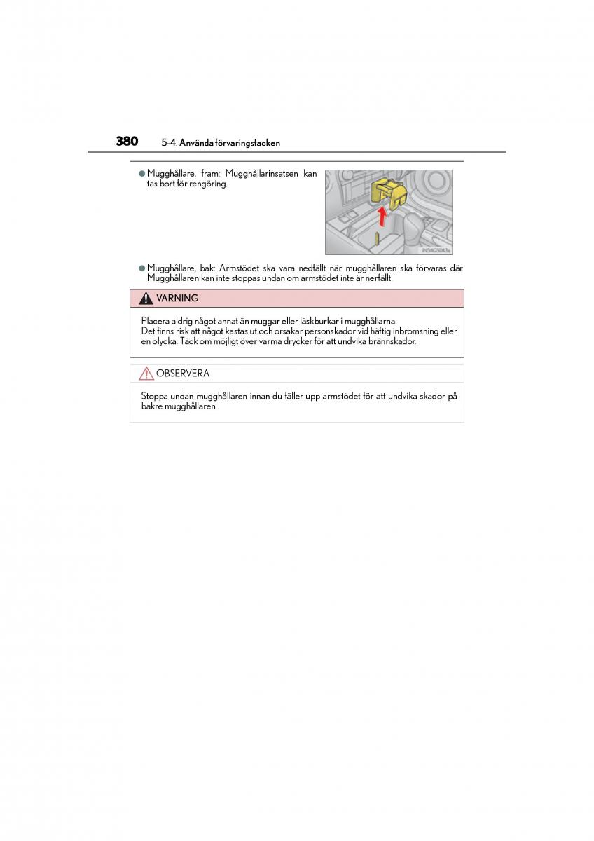 Lexus GS F IV 4 instruktionsbok / page 380