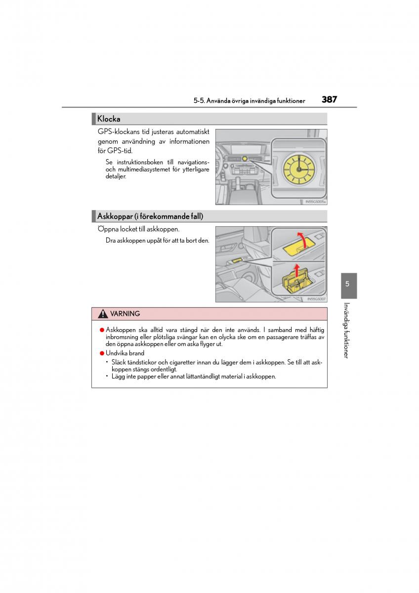 Lexus GS F IV 4 instruktionsbok / page 387