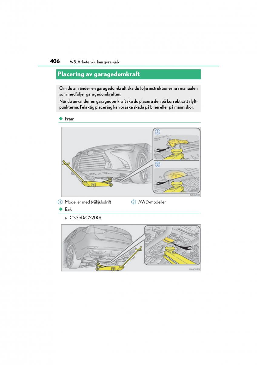 Lexus GS F IV 4 instruktionsbok / page 406