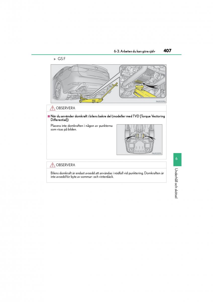 Lexus GS F IV 4 instruktionsbok / page 407