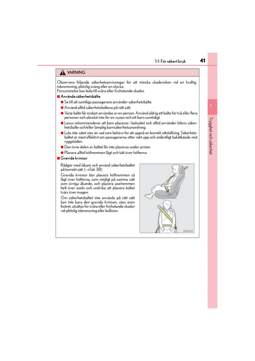 Lexus GS F IV 4 instruktionsbok / page 41