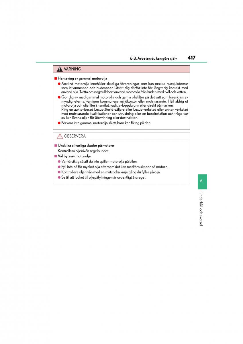 Lexus GS F IV 4 instruktionsbok / page 417