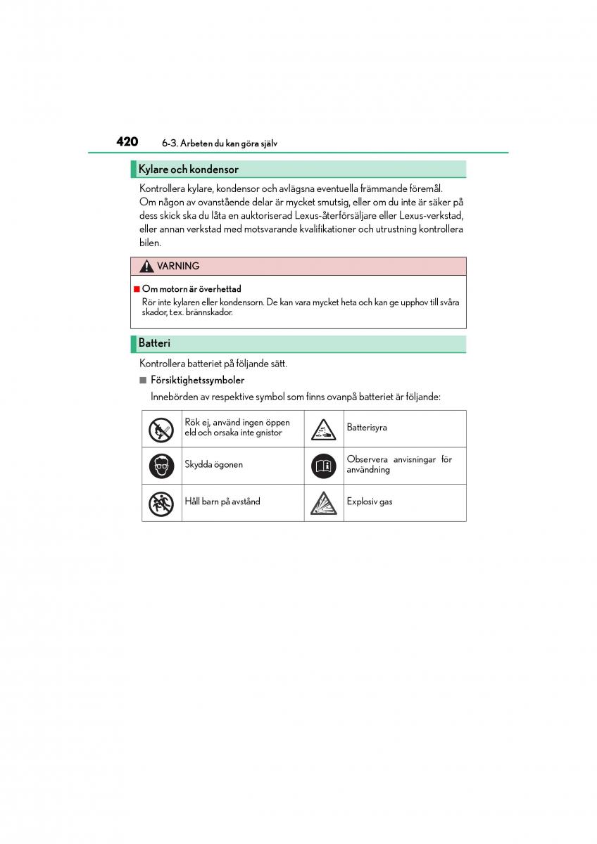 Lexus GS F IV 4 instruktionsbok / page 420