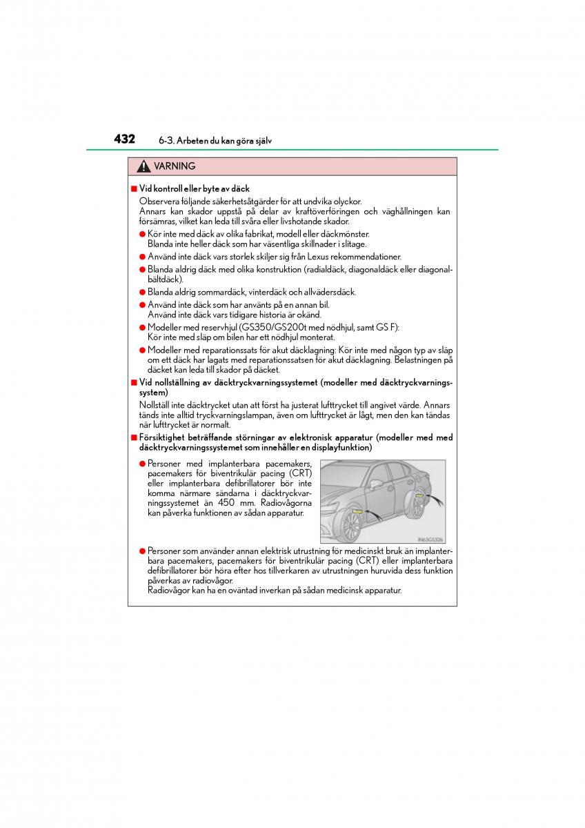 Lexus GS F IV 4 instruktionsbok / page 432