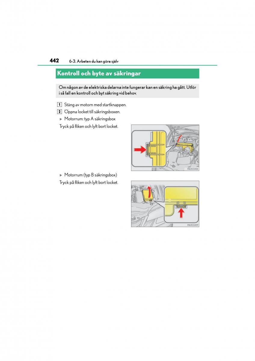 Lexus GS F IV 4 instruktionsbok / page 442