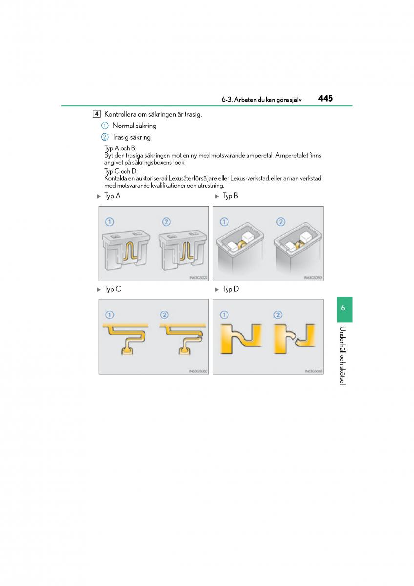 Lexus GS F IV 4 instruktionsbok / page 445