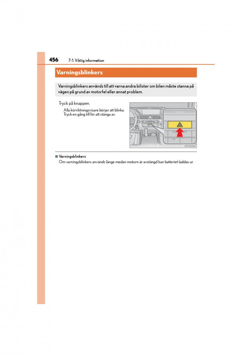 Lexus GS F IV 4 instruktionsbok / page 456