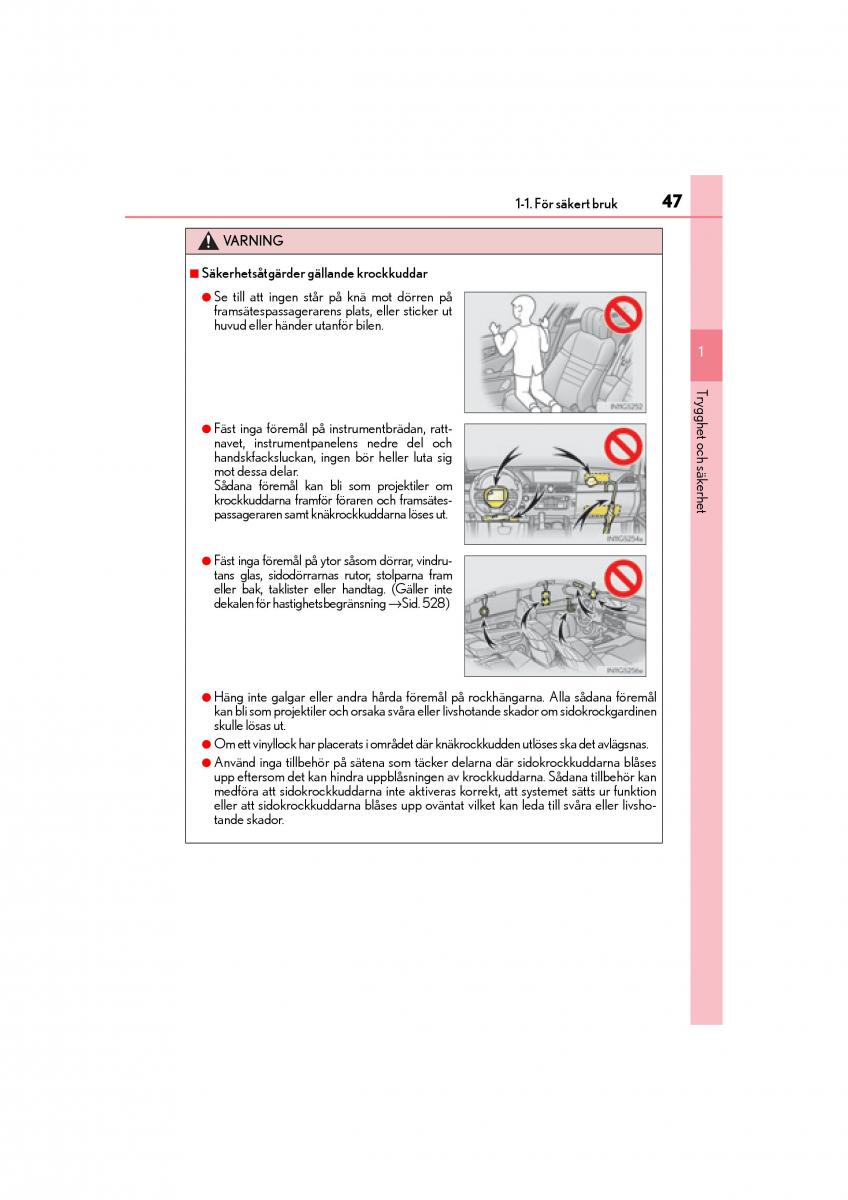 Lexus GS F IV 4 instruktionsbok / page 47