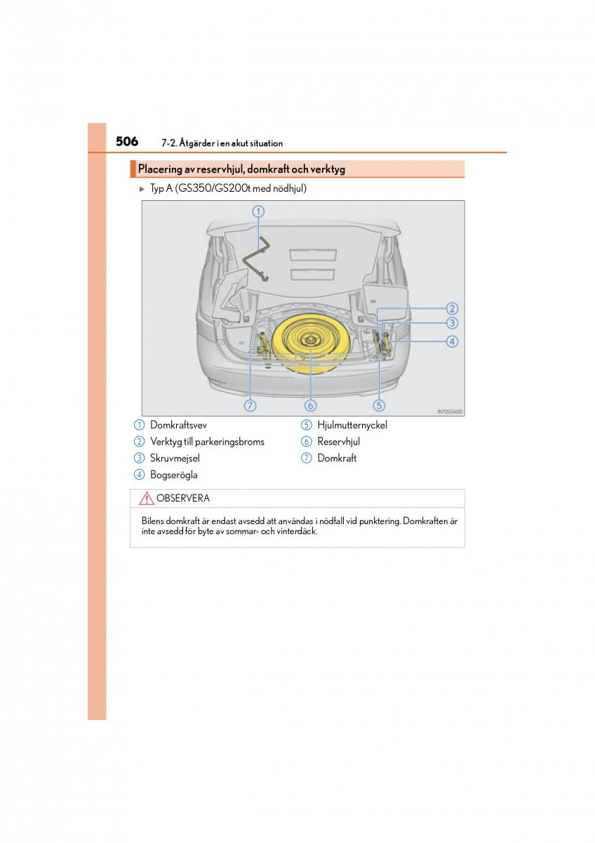 Lexus GS F IV 4 instruktionsbok / page 506