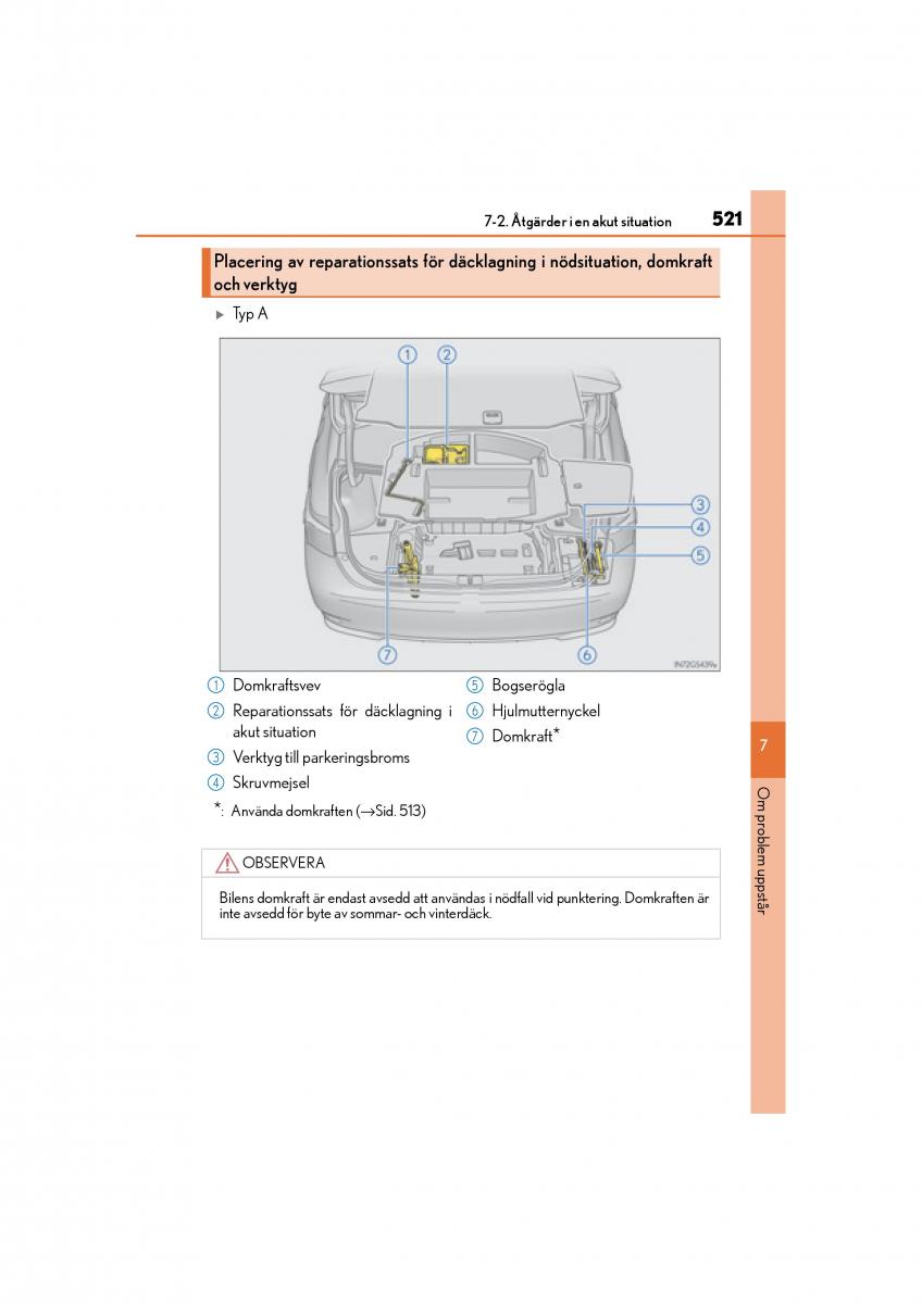 Lexus GS F IV 4 instruktionsbok / page 521