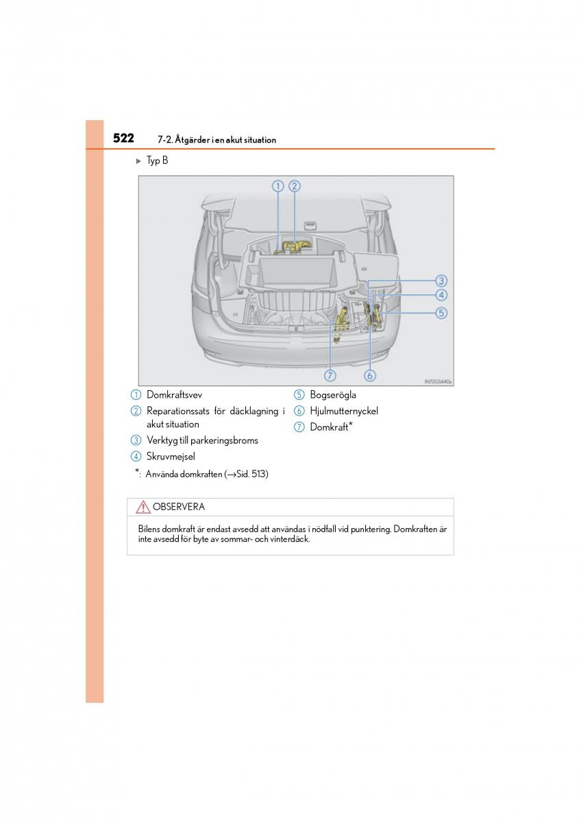 Lexus GS F IV 4 instruktionsbok / page 522