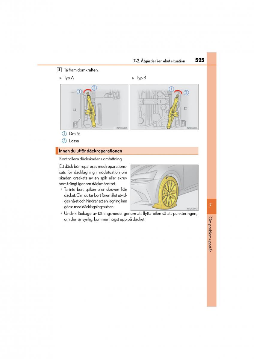 Lexus GS F IV 4 instruktionsbok / page 525