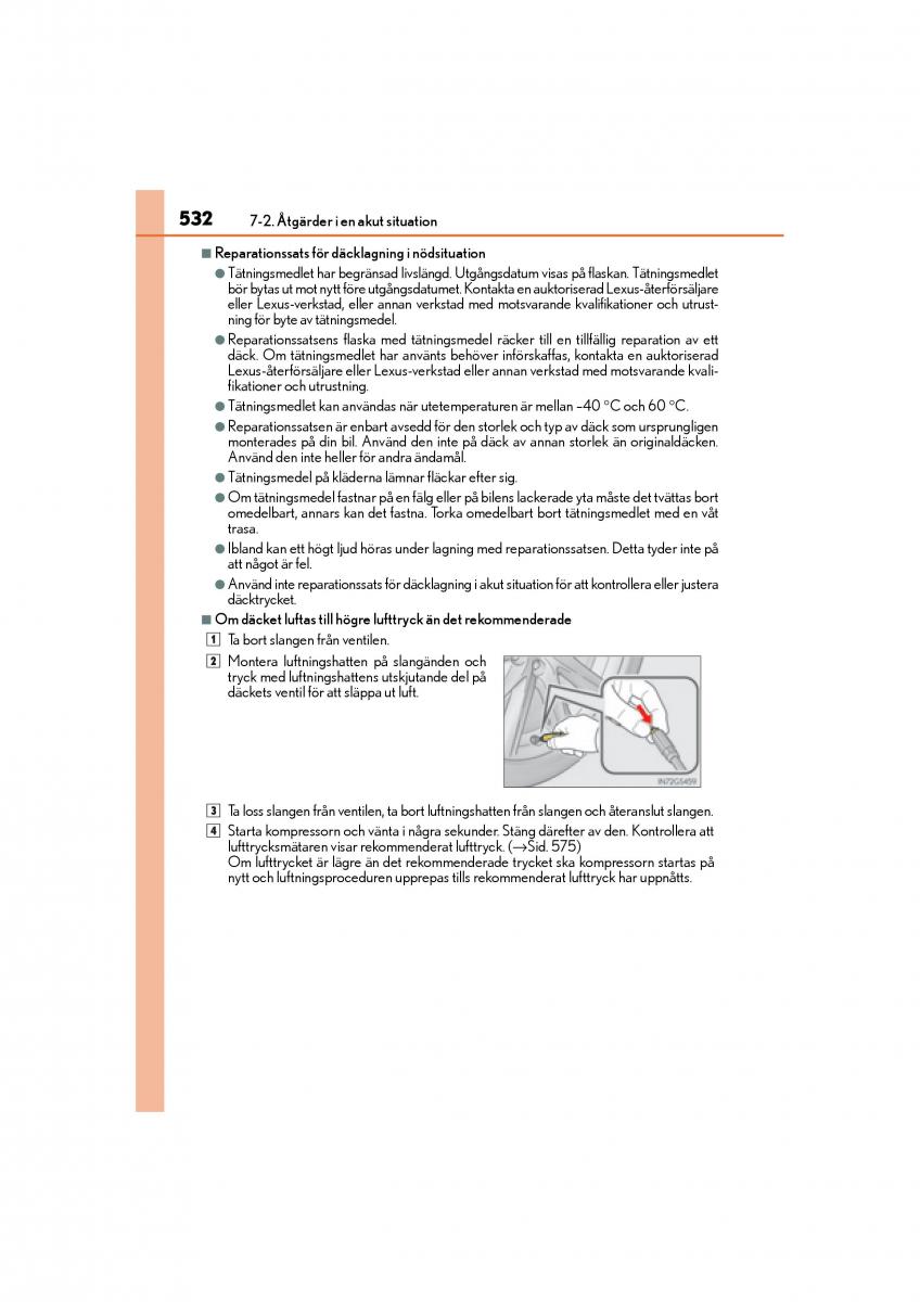 Lexus GS F IV 4 instruktionsbok / page 532