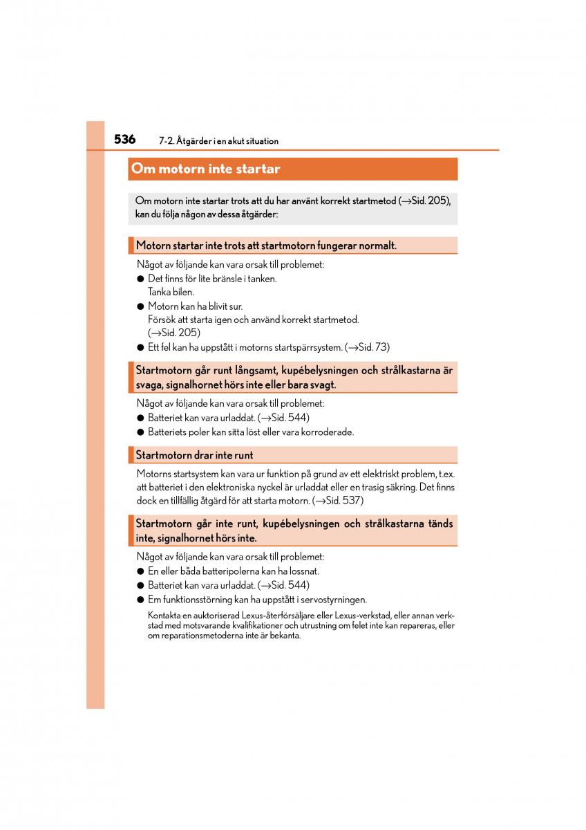Lexus GS F IV 4 instruktionsbok / page 536