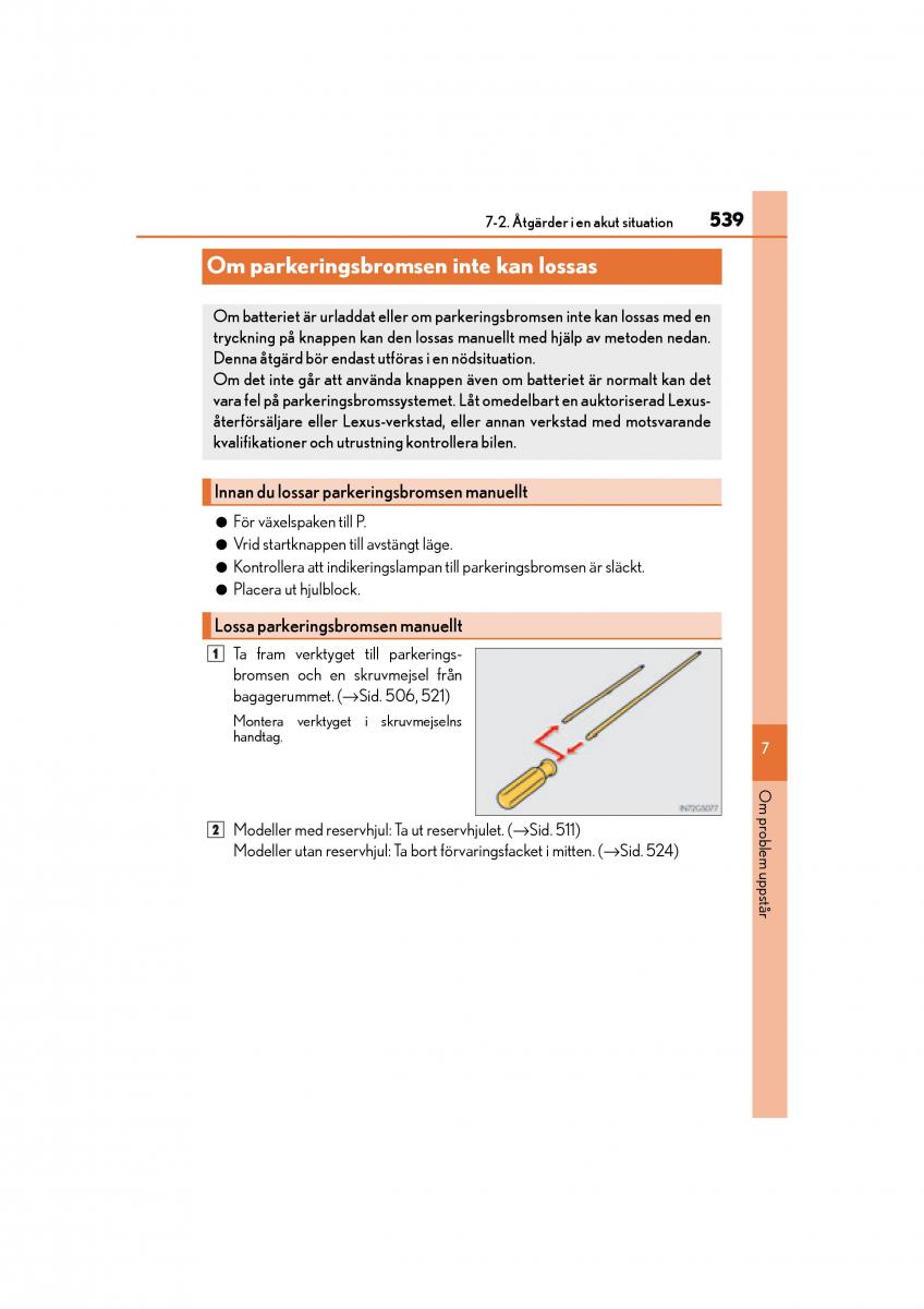 Lexus GS F IV 4 instruktionsbok / page 539