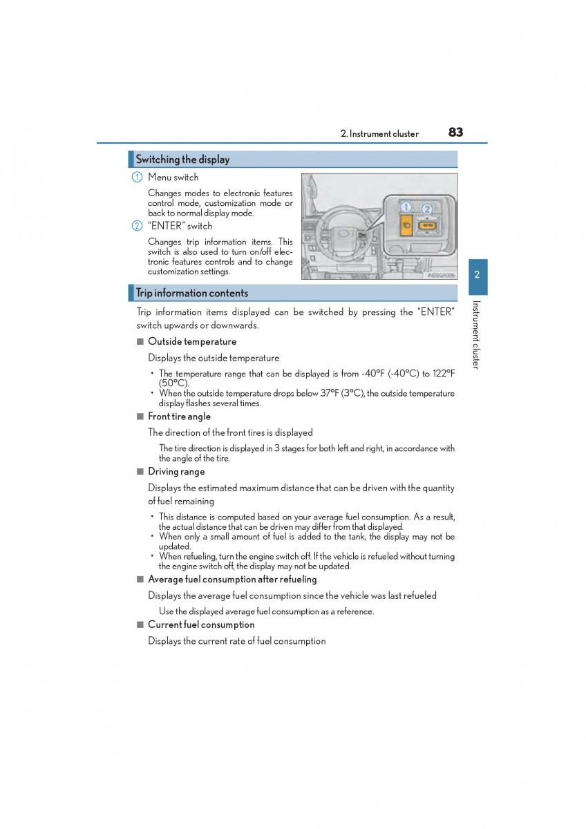 Lexus GX II 2 owners manual / page 85