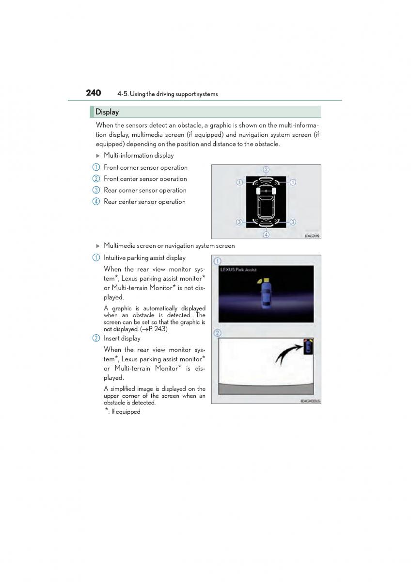 Lexus GX II 2 owners manual / page 242