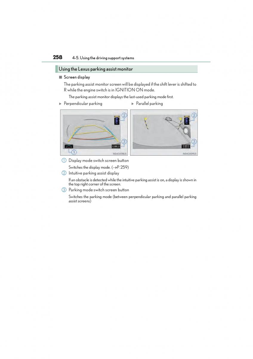 Lexus GX II 2 owners manual / page 260