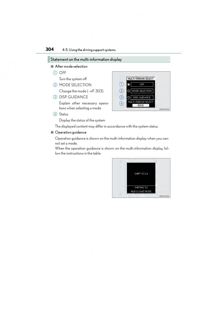 Lexus GX II 2 owners manual / page 306