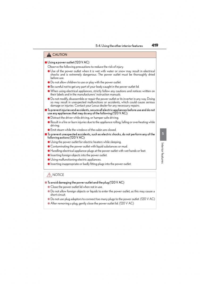 Lexus GX II 2 owners manual / page 421