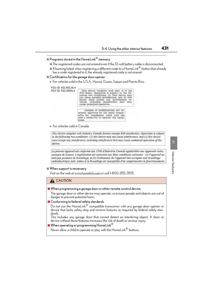 Lexus GX II 2 owners manual / page 433