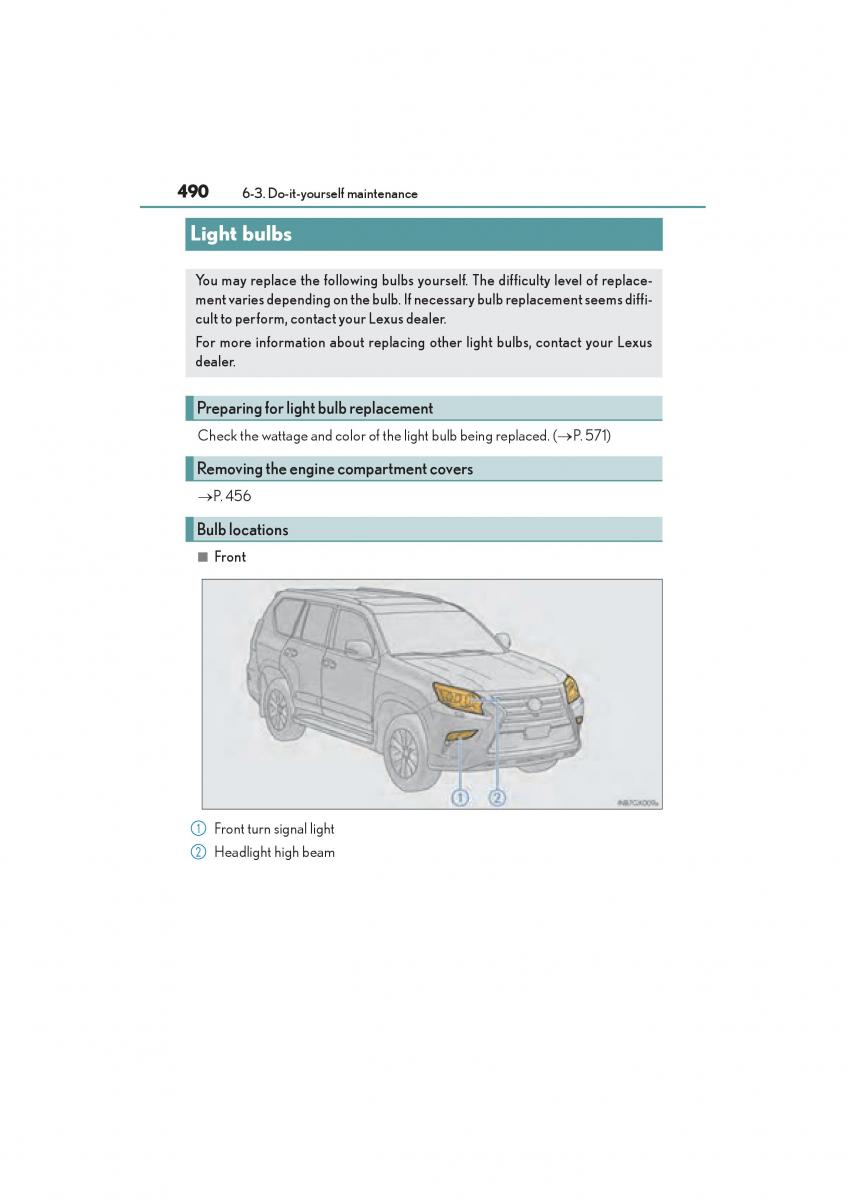 Lexus GX II 2 owners manual / page 492