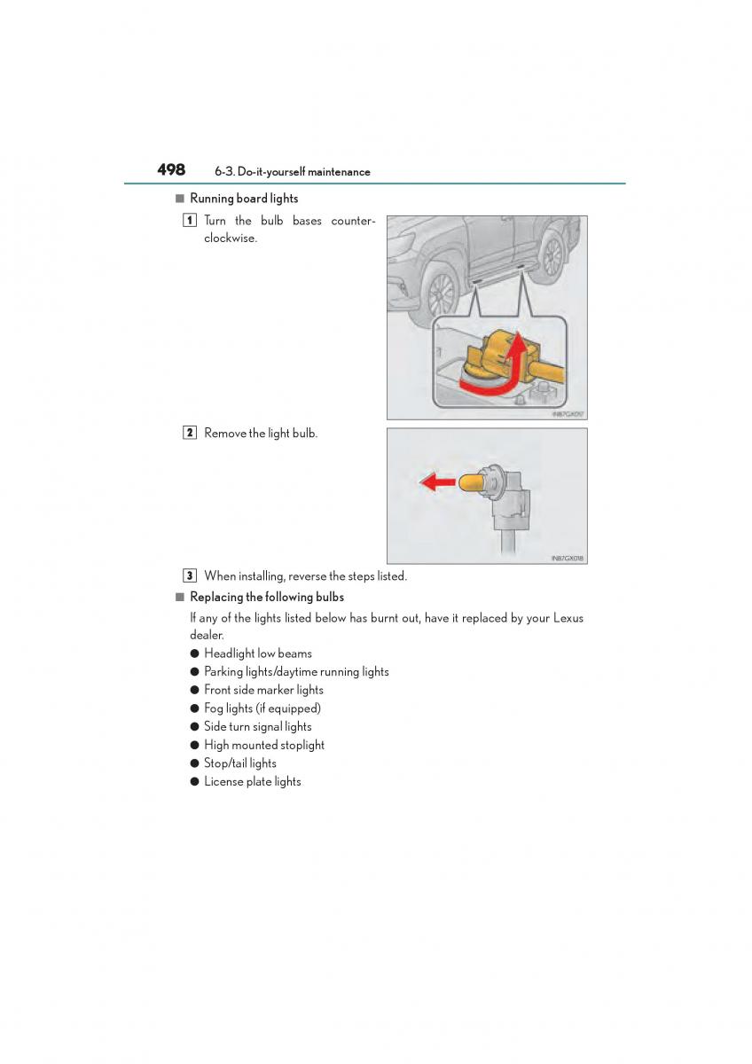 Lexus GX II 2 owners manual / page 500