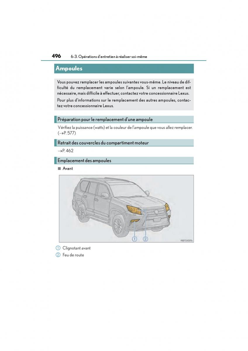 Lexus GX II 2 manuel du proprietaire / page 498