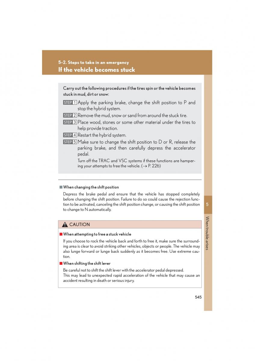 Lexus HS owners manual / page 547