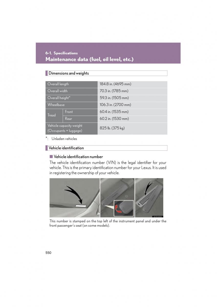 Lexus HS owners manual / page 552