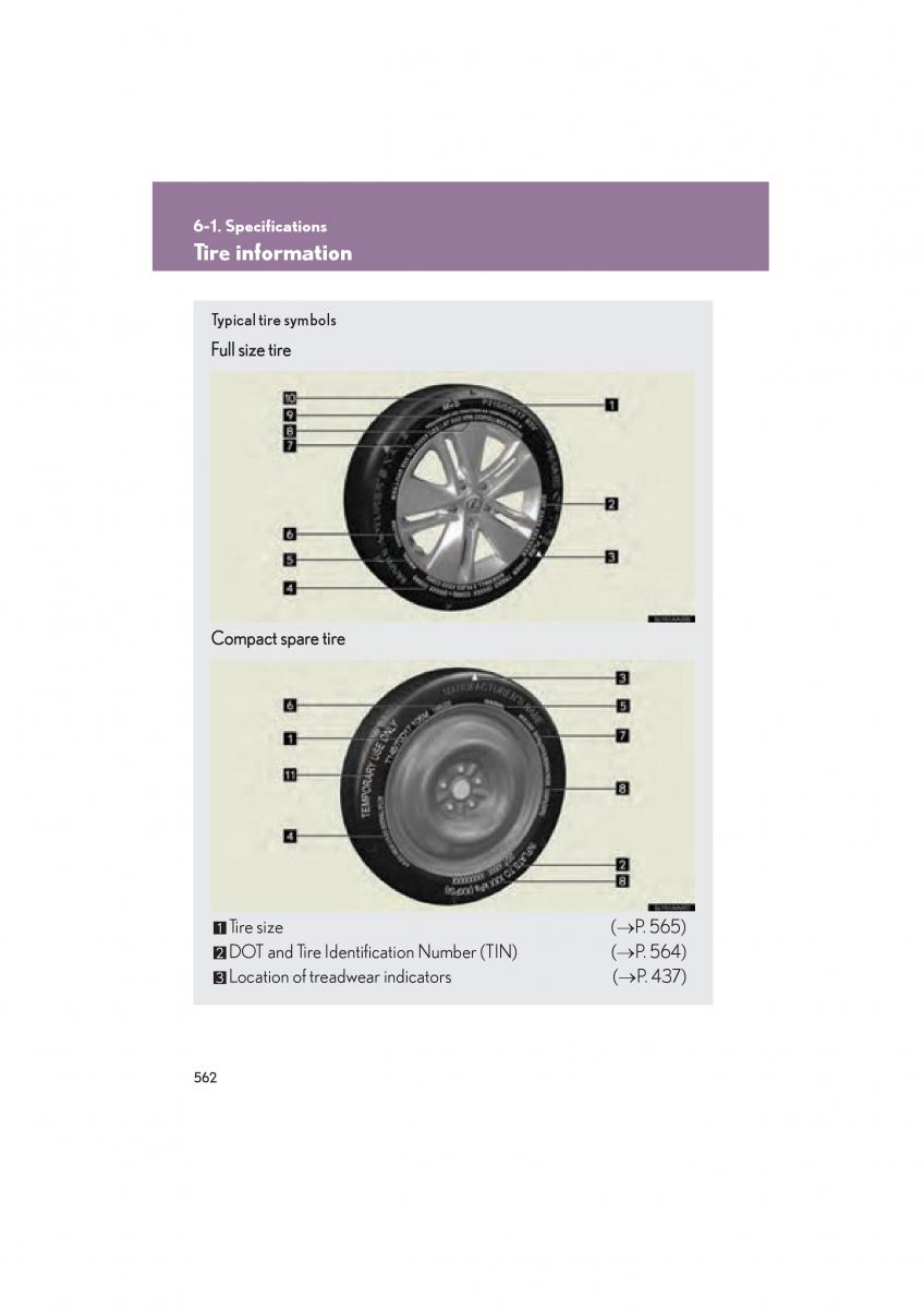 Lexus HS owners manual / page 564