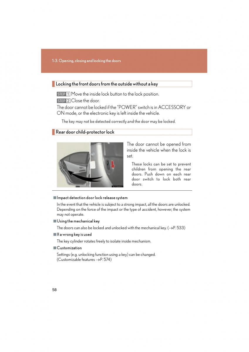 Lexus HS owners manual / page 60