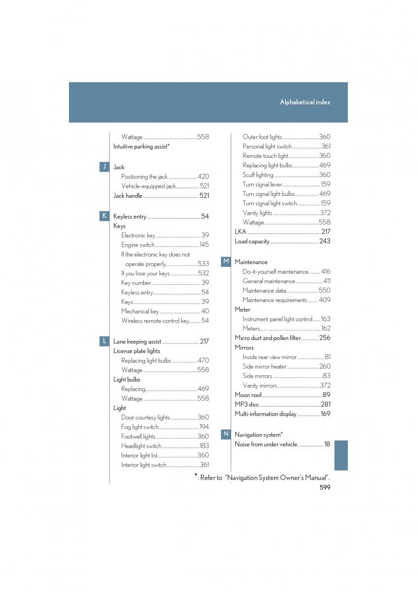 Lexus HS owners manual / page 601